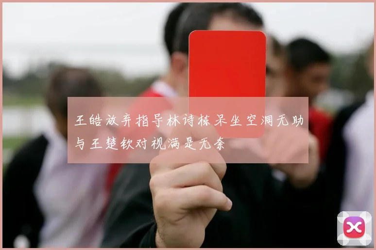王皓放弃指导林诗栋呆坐空洞无助与王楚钦对视满是无奈